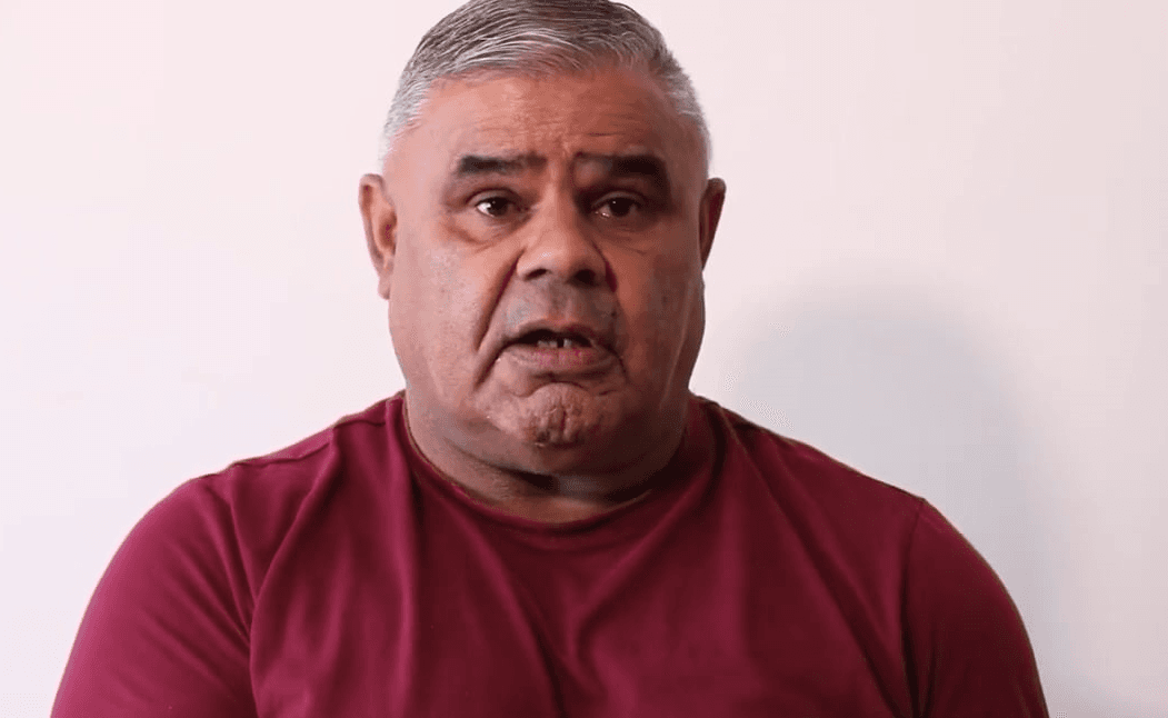 Headshot of Wotjobaluk/Gunaikurnai man Thomas Marks, in a red t-shirt.
